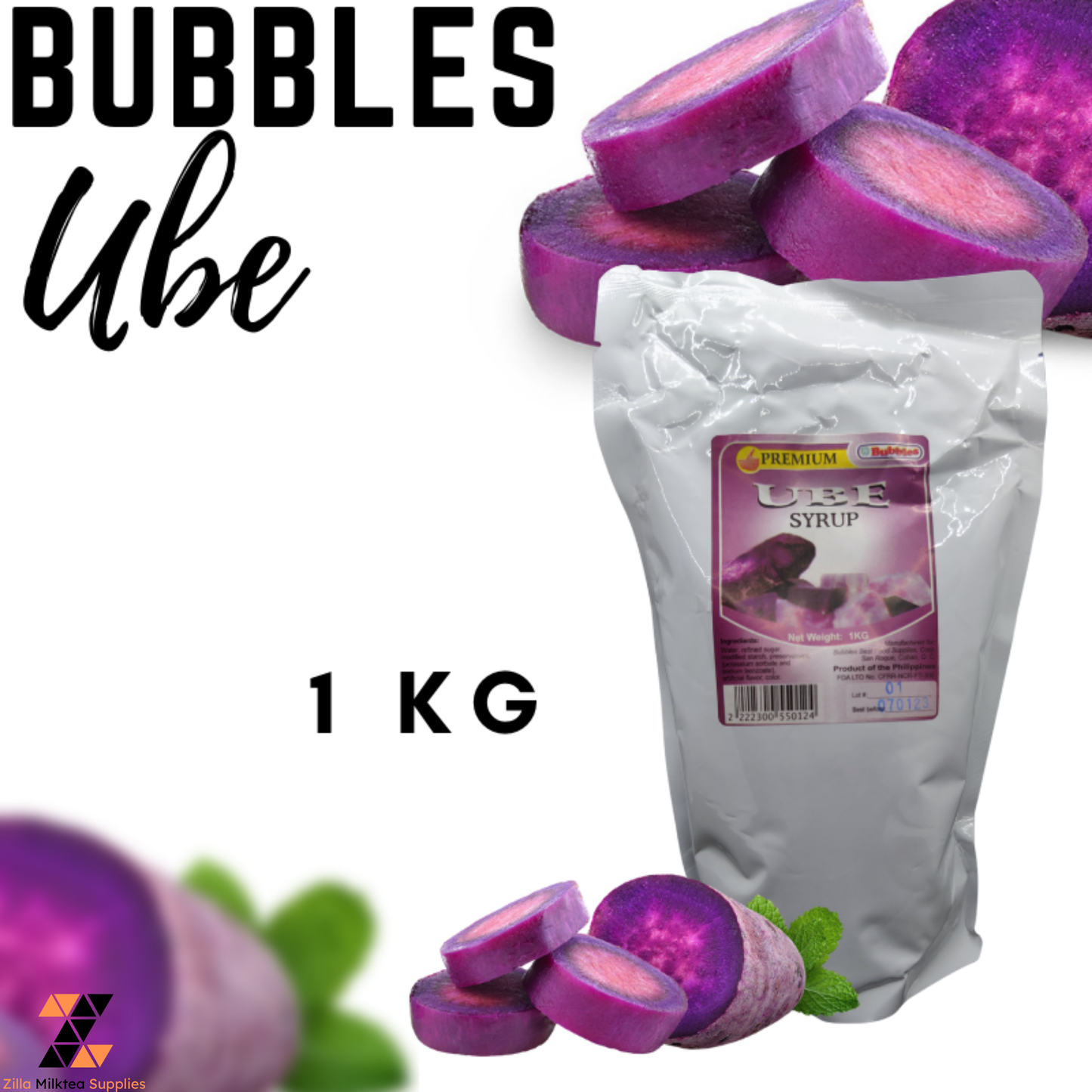 Bubbles Syrups 1KG, Best Food, Flavoring Syrups / Chocolate Caramel Strawberry Blueberry Mango Ube